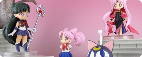 Sailor Pluto, Chibiusa, Luna P and Black Lady UFO crane prizes